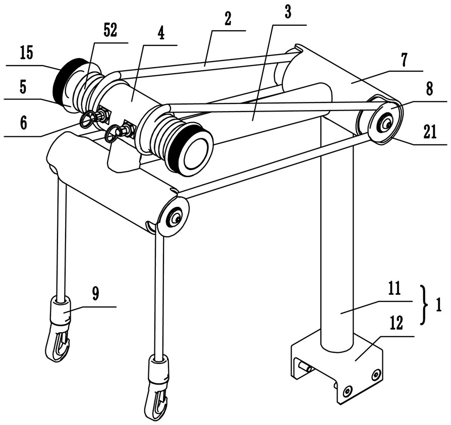 Elastic suspension device suitable for lower limb rehabilitation training