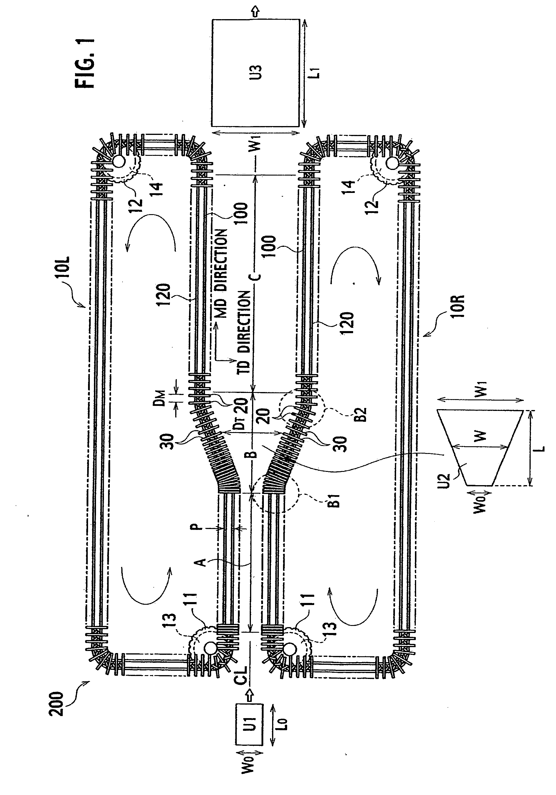 Sheet or film oblique stretching method and sheet or film clipping stretcher