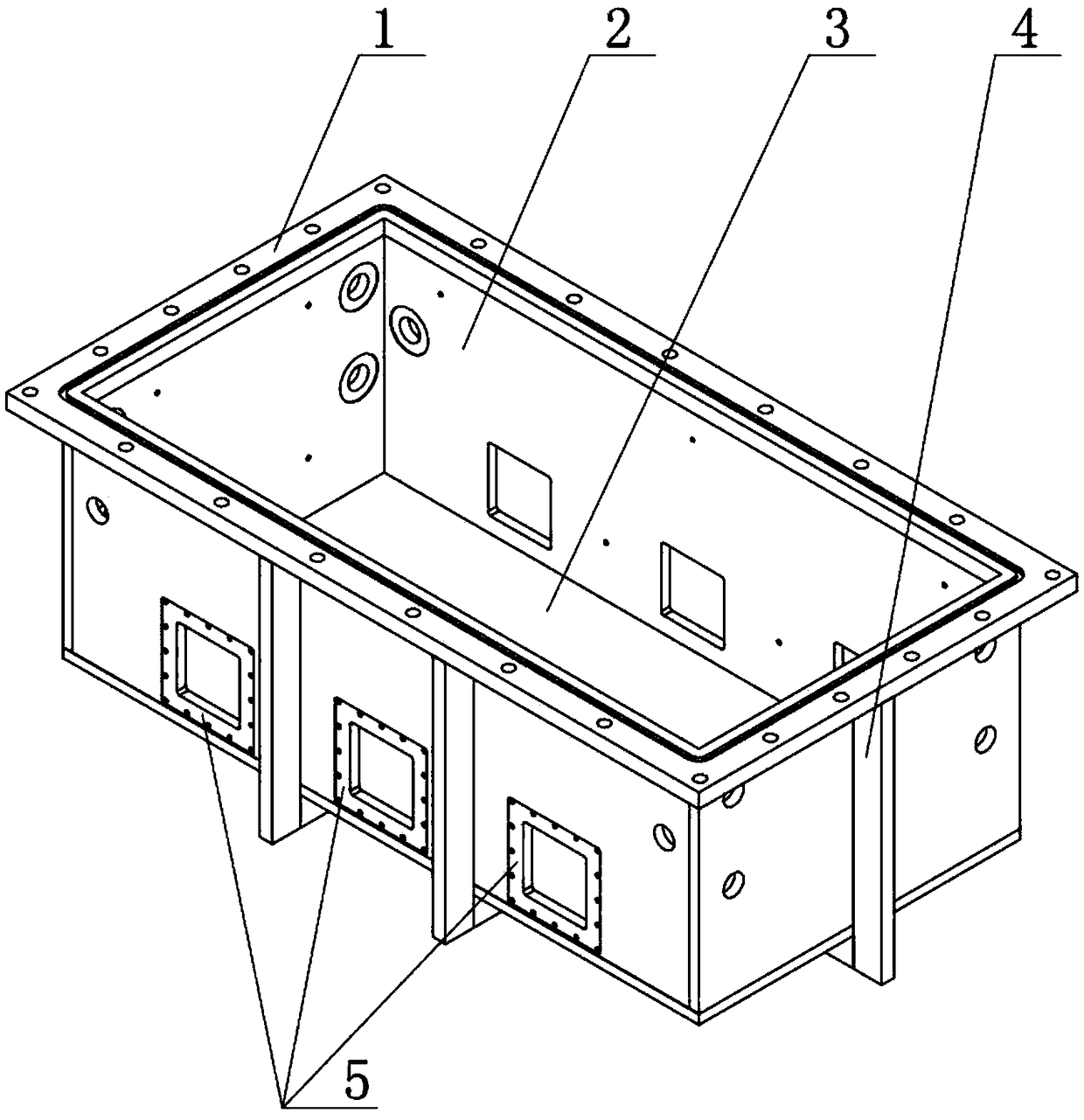 A bin structure for a coating machine