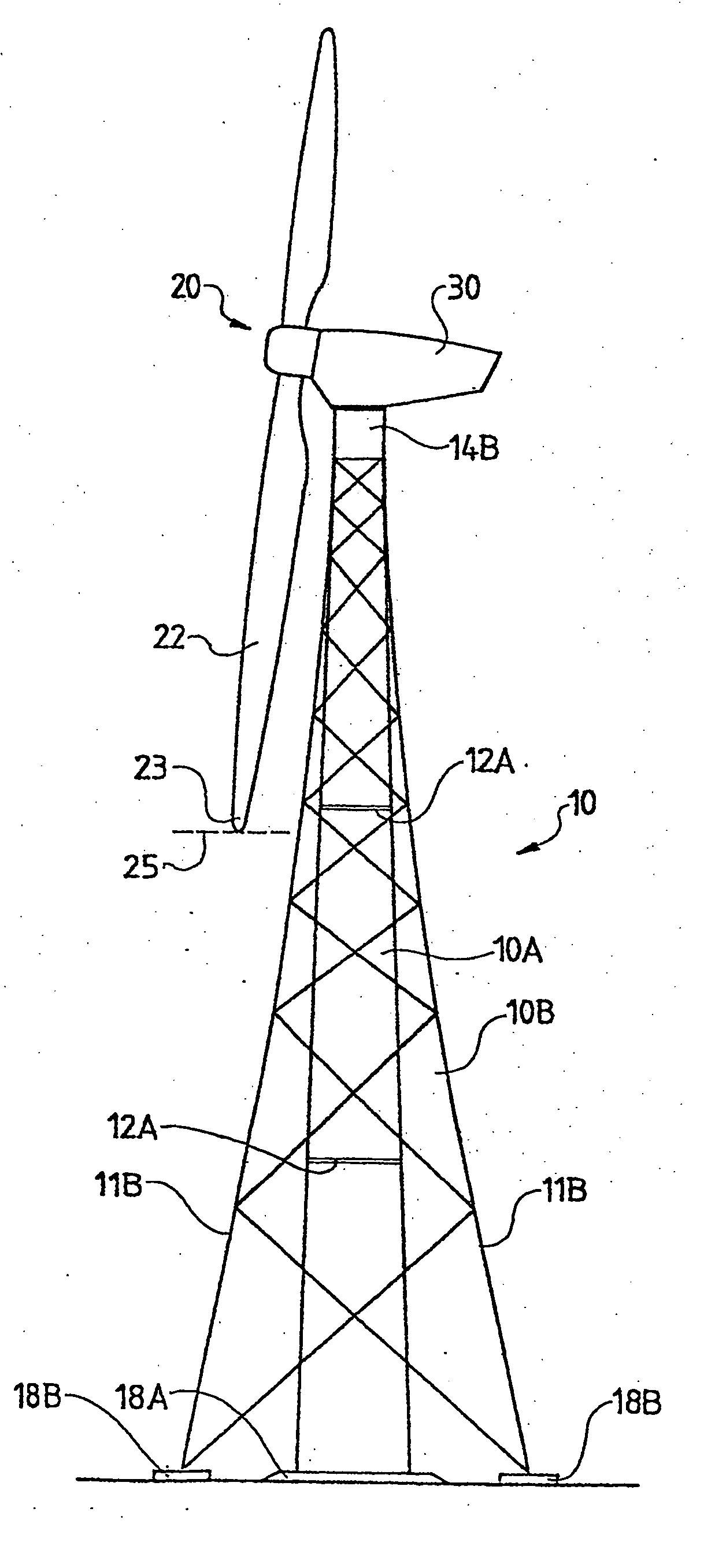 Tower for a wind power station