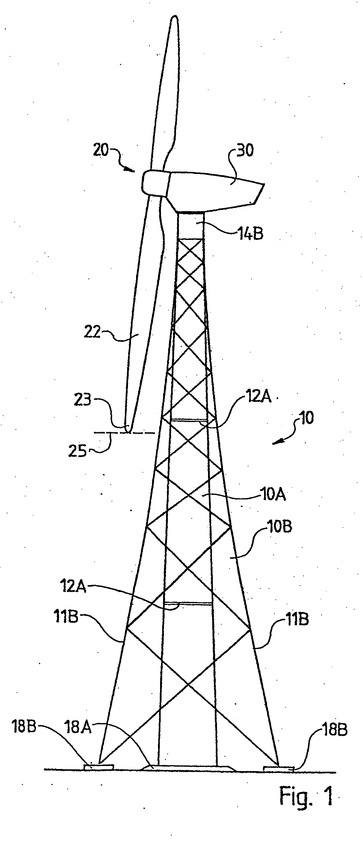 Tower for a wind power station