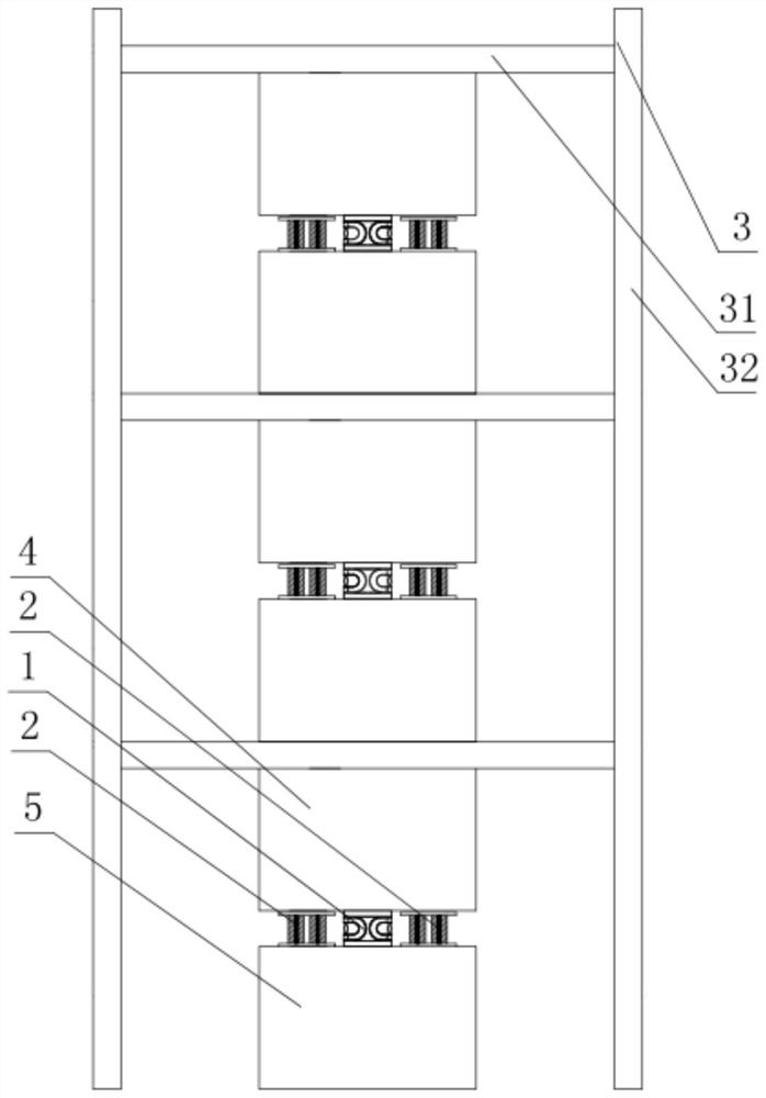 A Combined Structure for Shock Absorption and Collapse Prevention