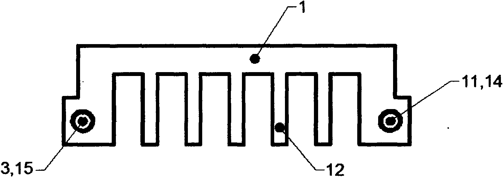 Radiating device for laser