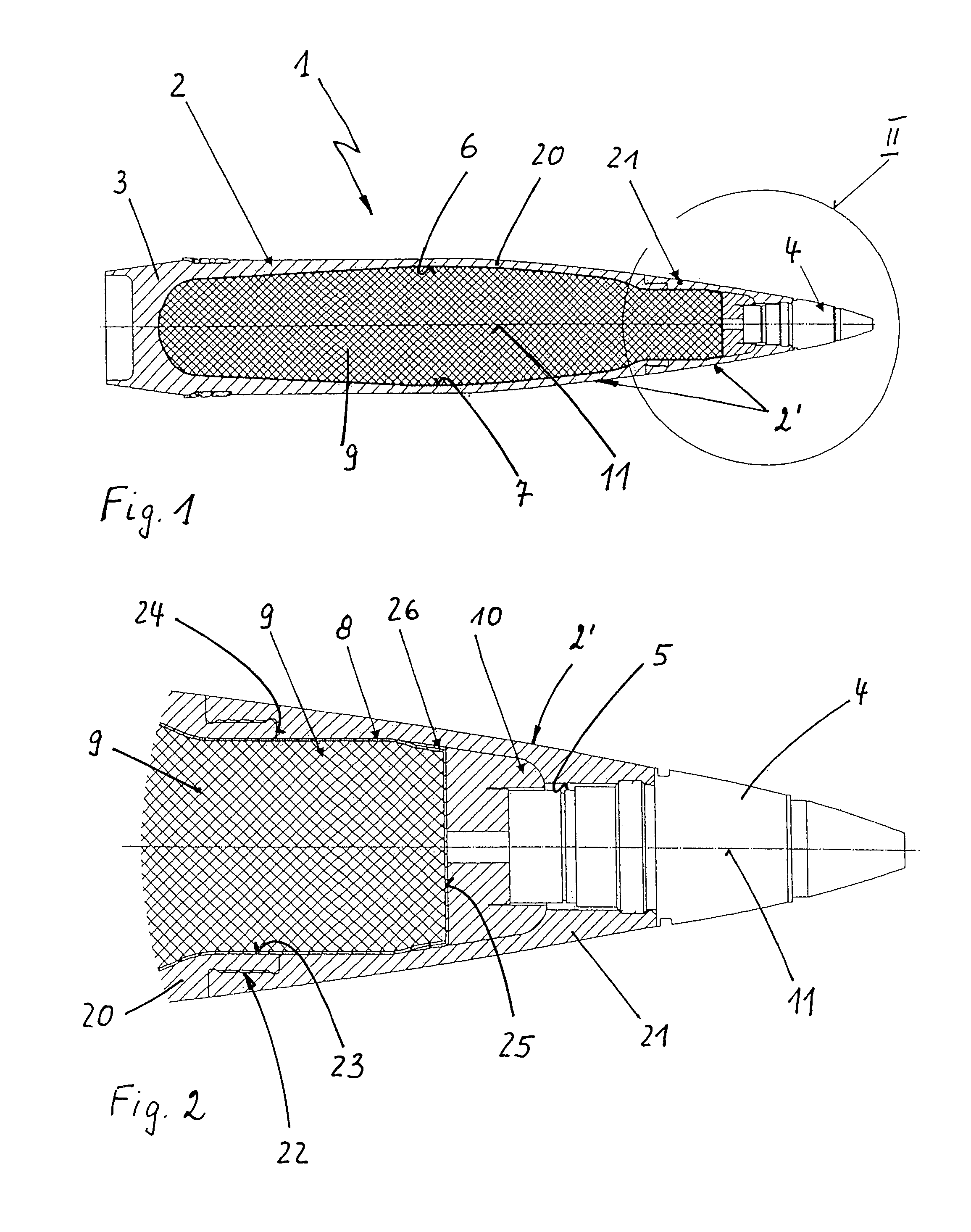 Method for producing a large-caliber explosive projectile, and an explosive projectile produced using this method
