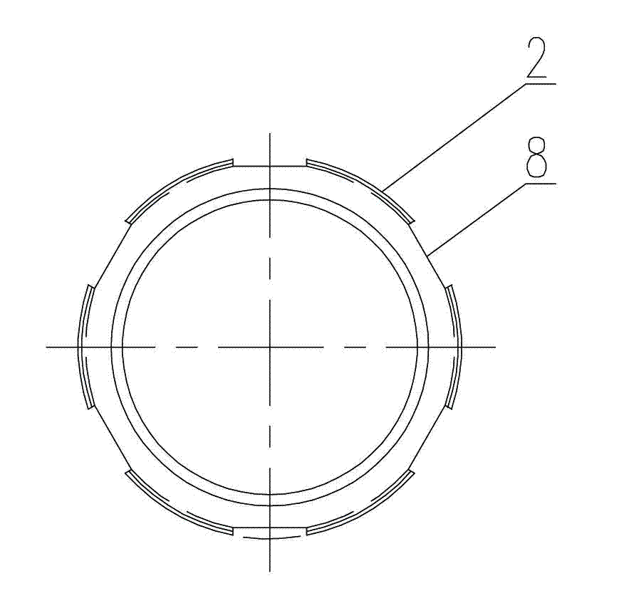 Processing method for phi 52H7*850 deep hinge pin keyhole at matched position of parts of different materials