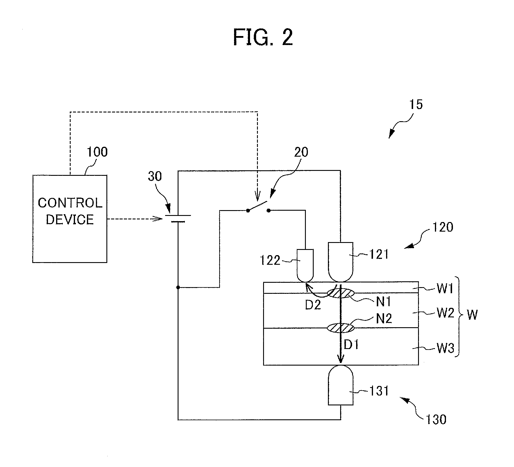 Switching electrode and resistance welding device using same, spot welding device and spot welding method