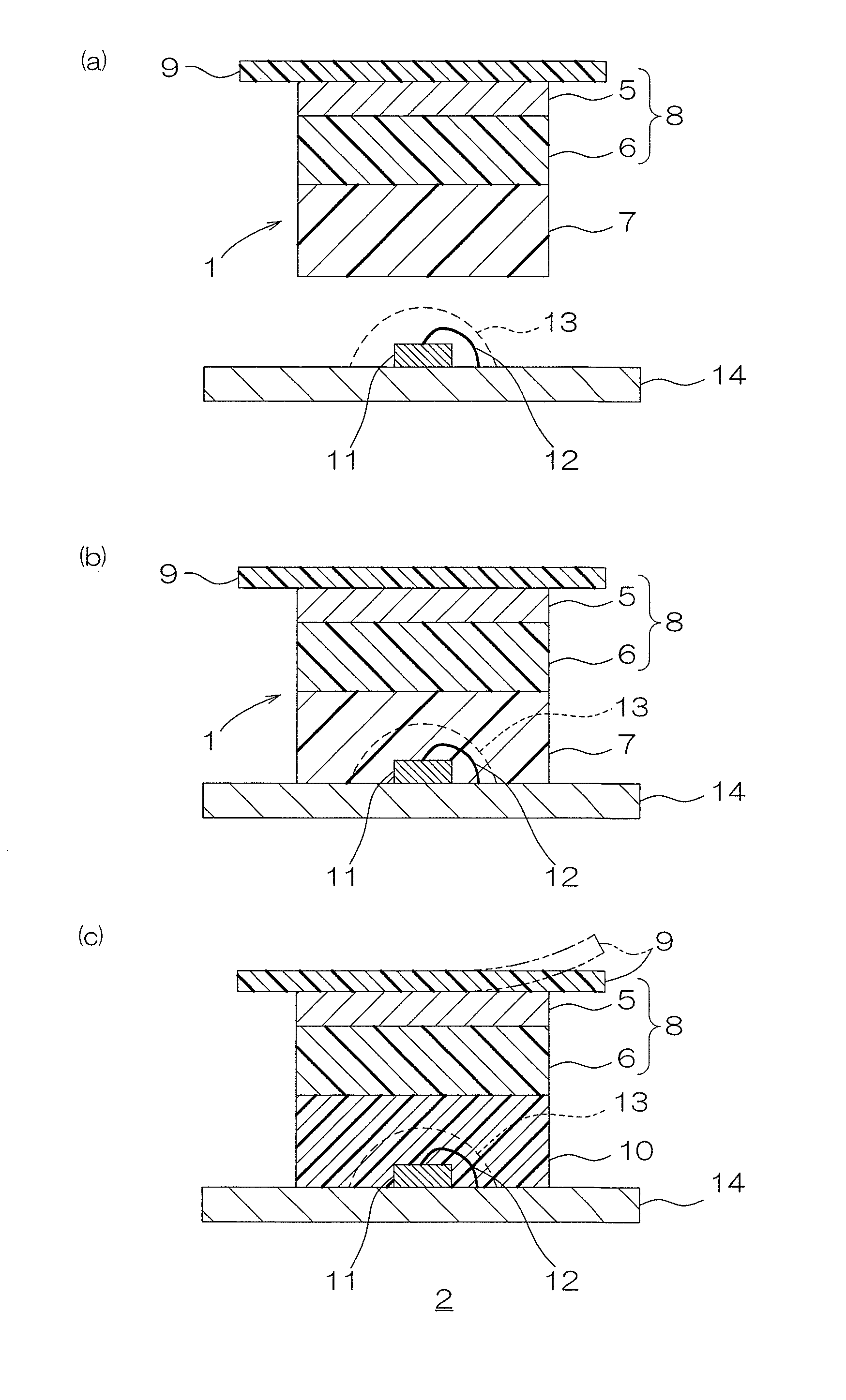 Encapsulating sheet and optical semiconductor element device