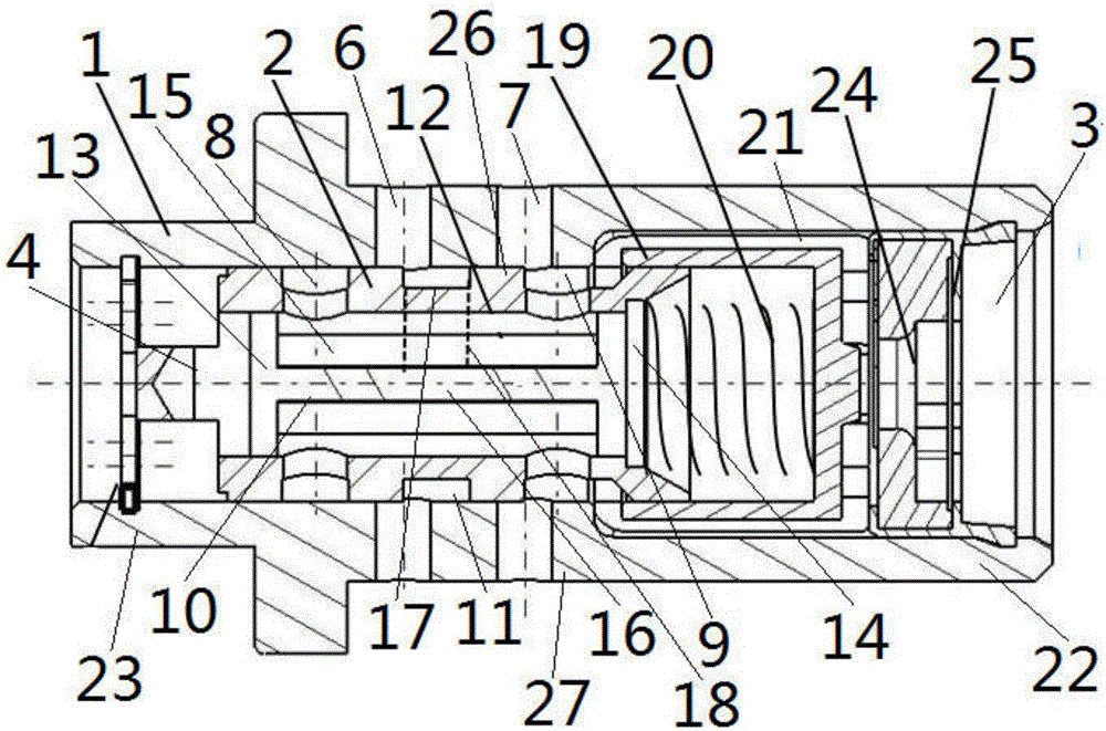 Middle valve structure used for continuous variable valve timing system