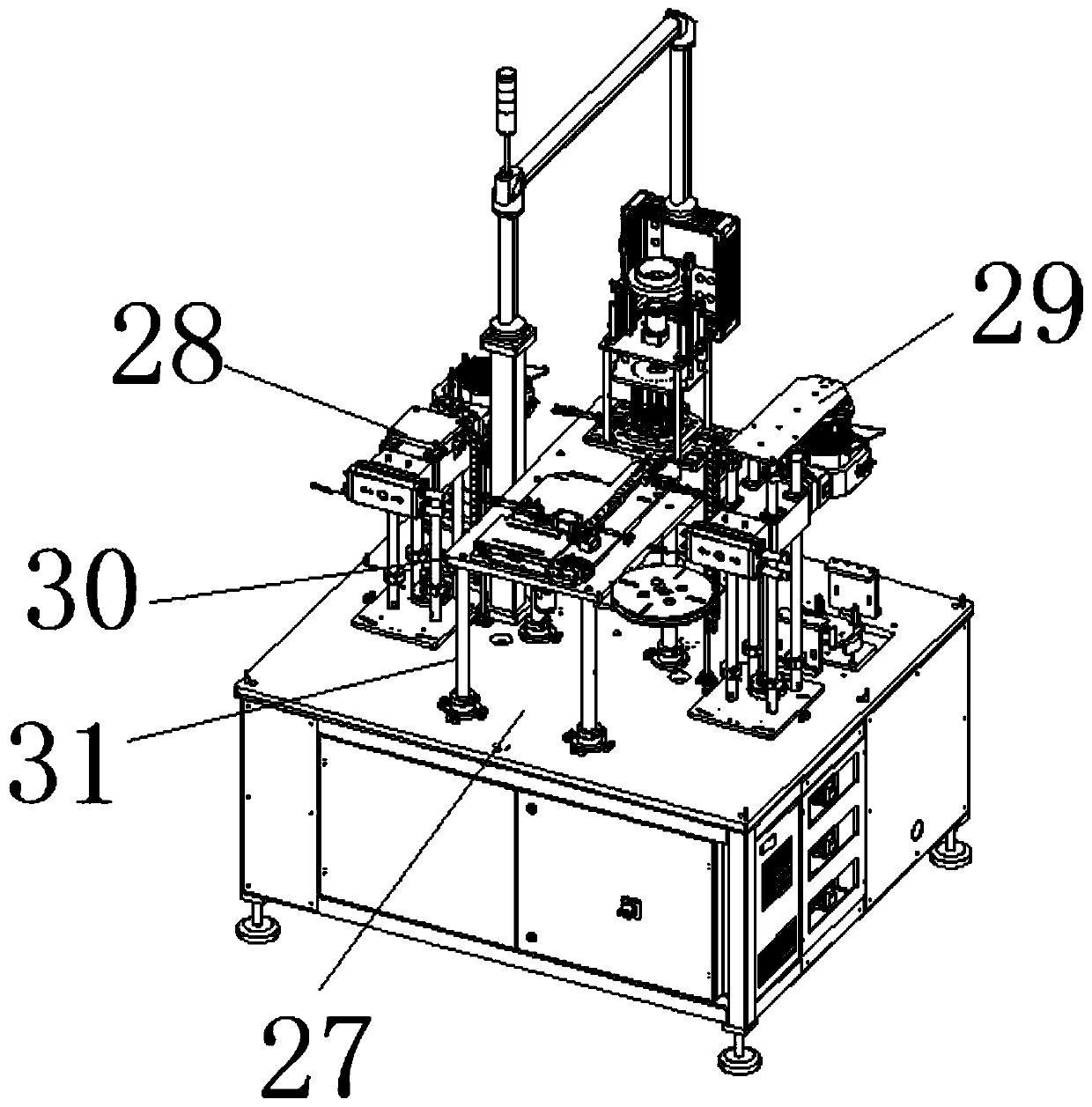 Interlayer insulation paper machine connecting base adjusting device and using method