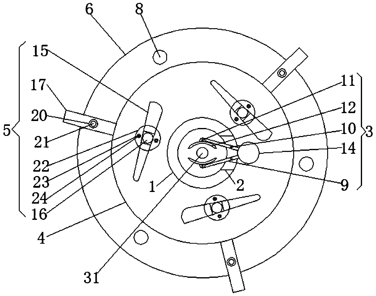 Interlayer insulation paper machine connecting base adjusting device and using method