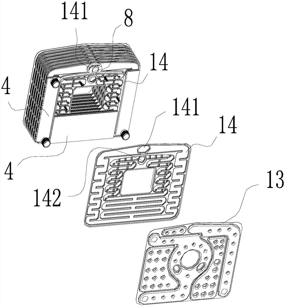 Purifying, high-pressure gas-supplying and detouring combustion heat exchanger