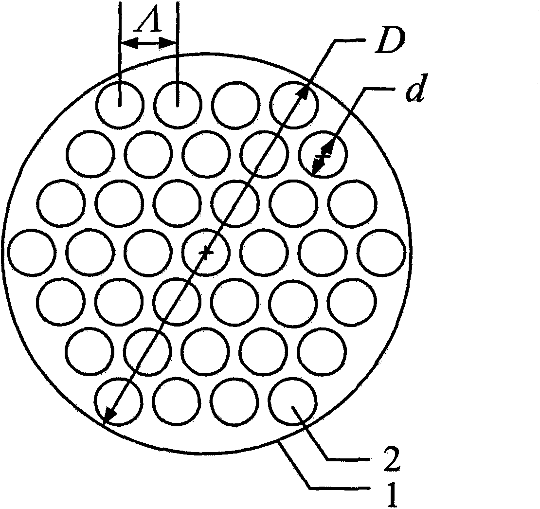 High double-refraction elliptical porous terahertz waveguide and preparation method thereof