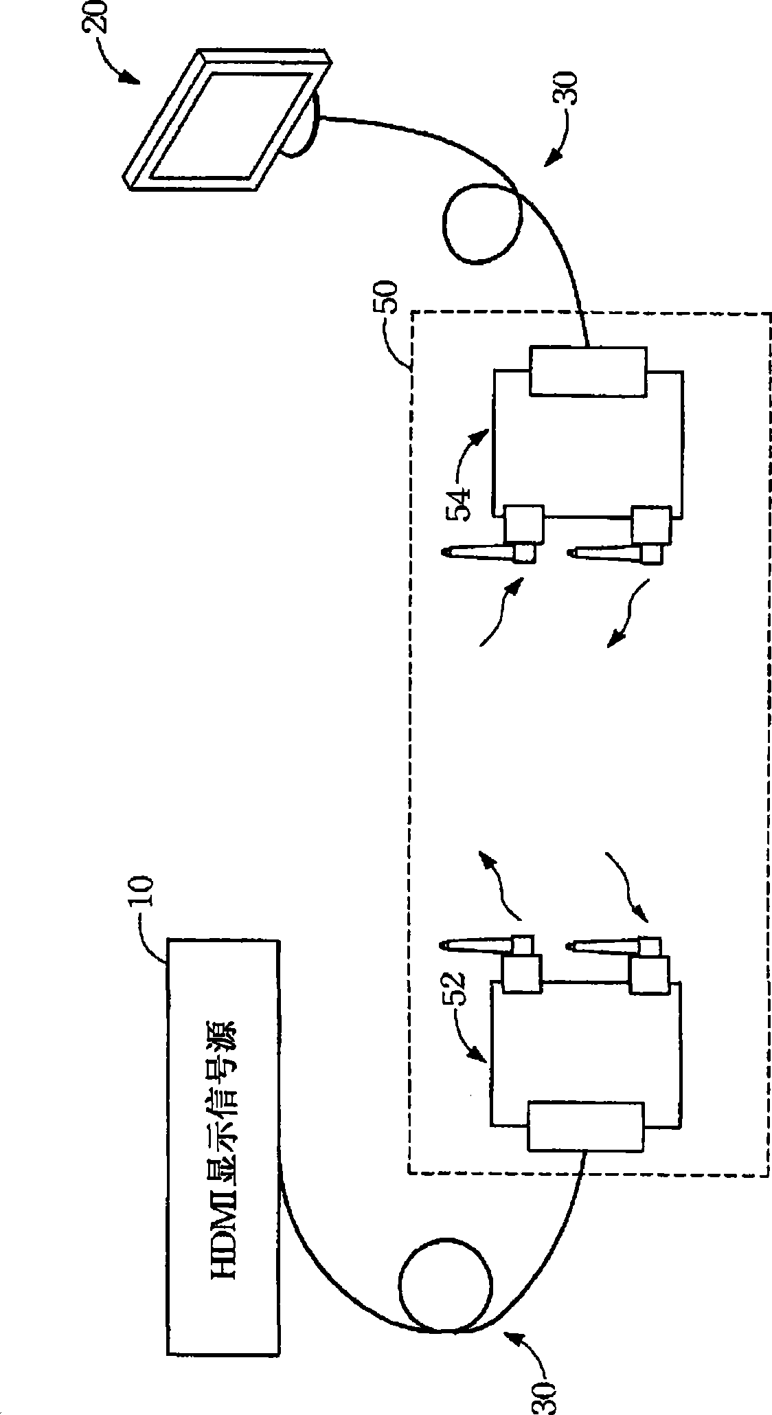 Display signal extending apparatus and method for transmitting display signal therefor