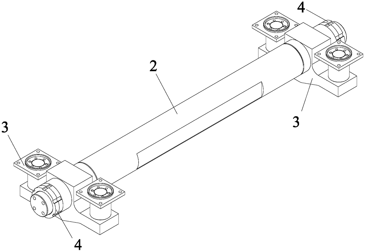 Transverse and longitudinal load loading mechanism based on special simulation axle device