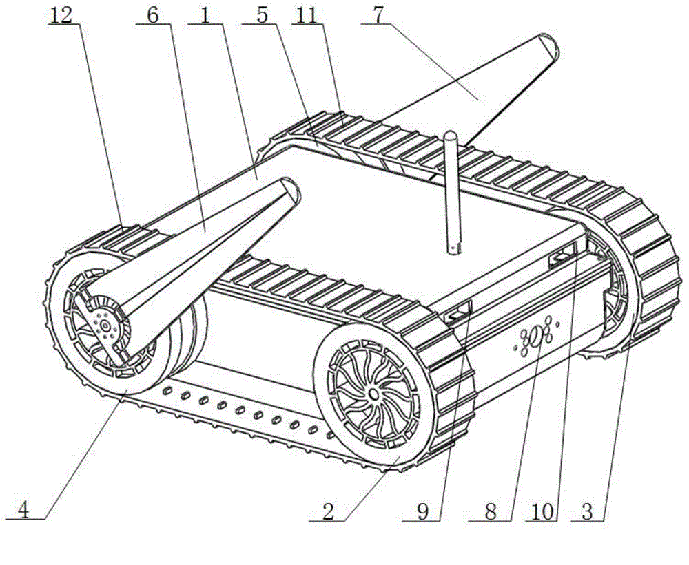 Self-climbing control method of tracked mobile robot with double-rod arm