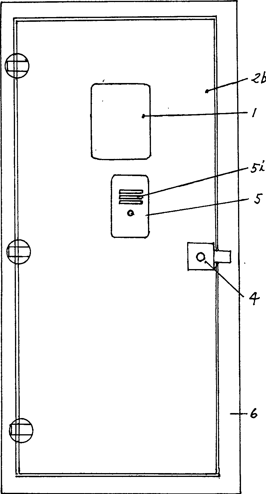 Anti-theft door with intelligent alarm and visible intercom functions