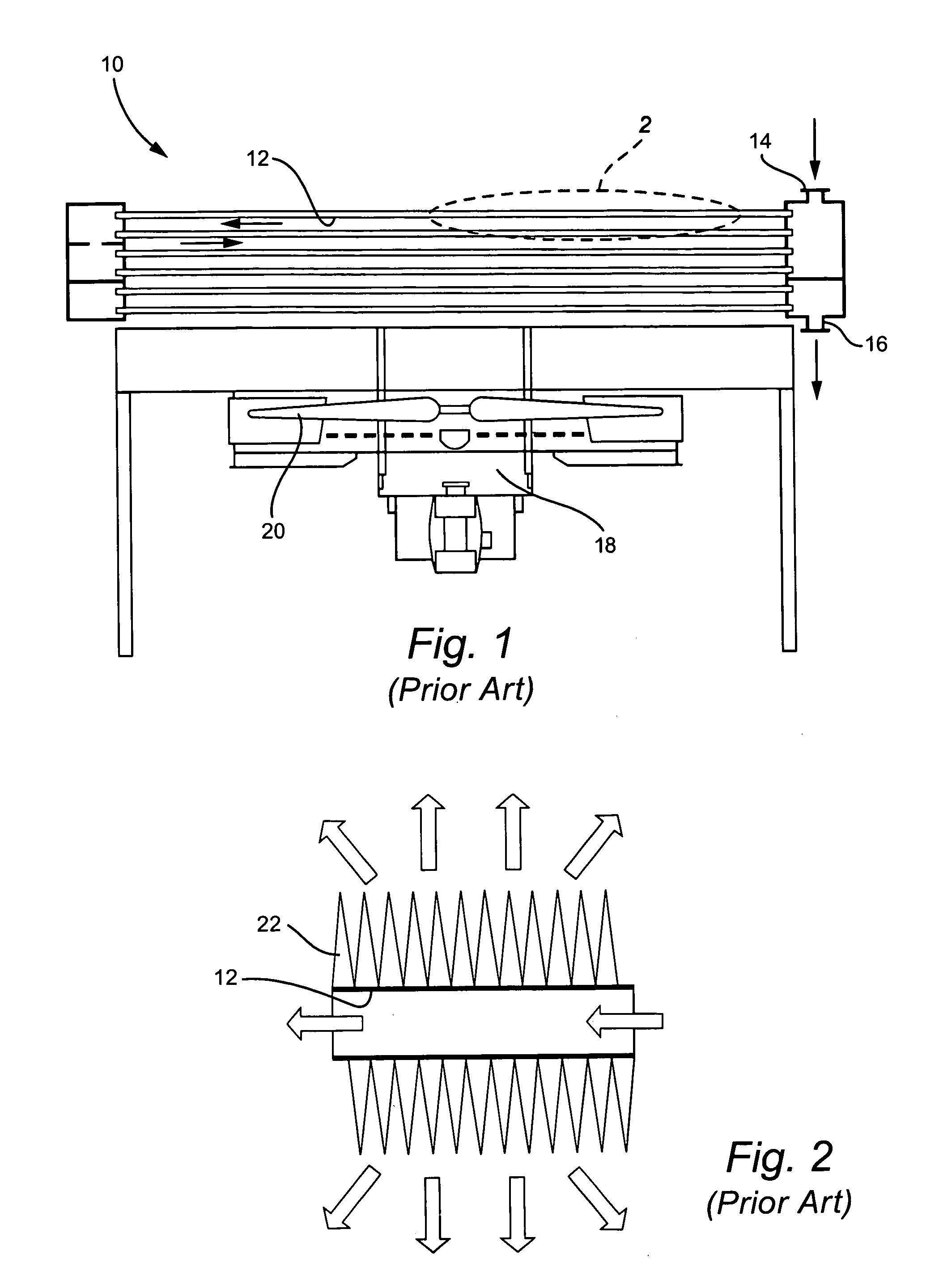Air cooled heat exchanger with enhanced heat transfer coefficient fins