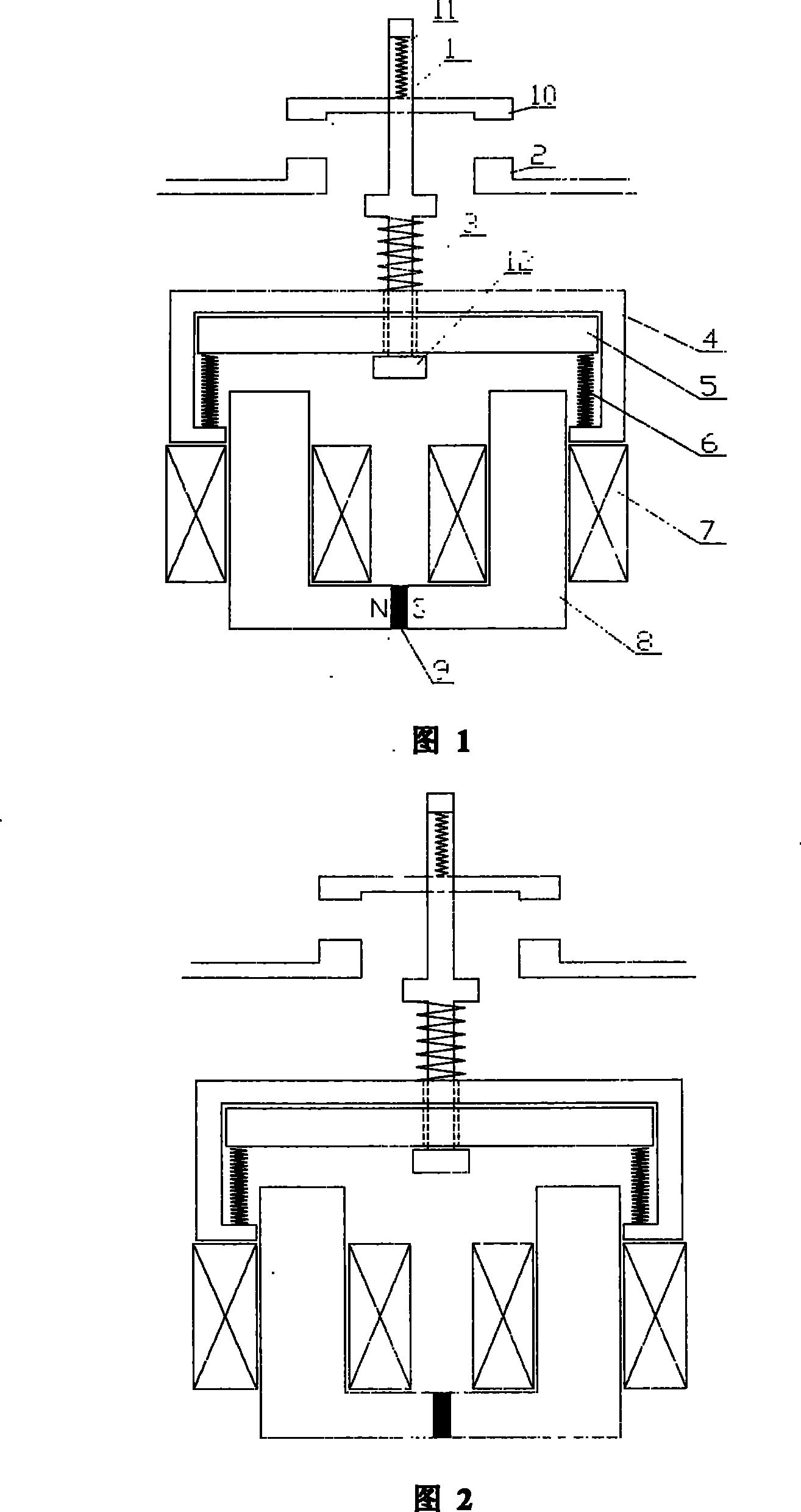 Permanent magnetism contactor operation mechanism