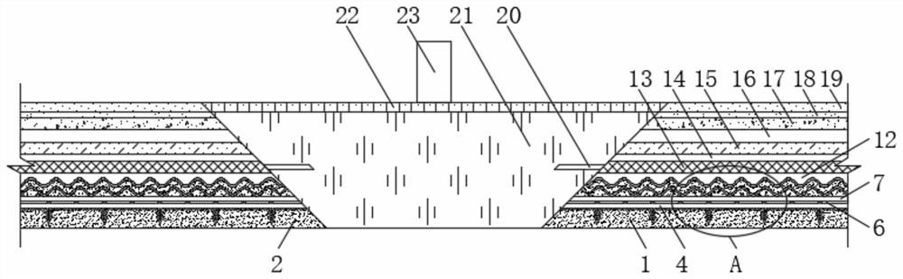 Separated highway subgrade and construction method thereof