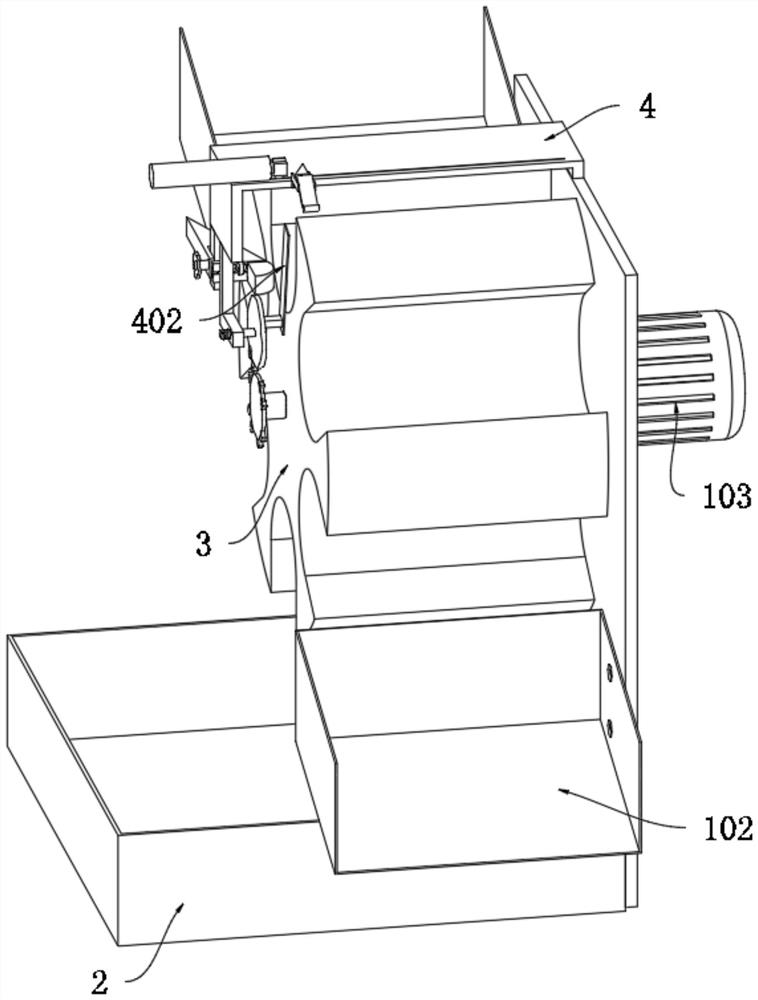 Rapid disassembling device for waste lithium battery