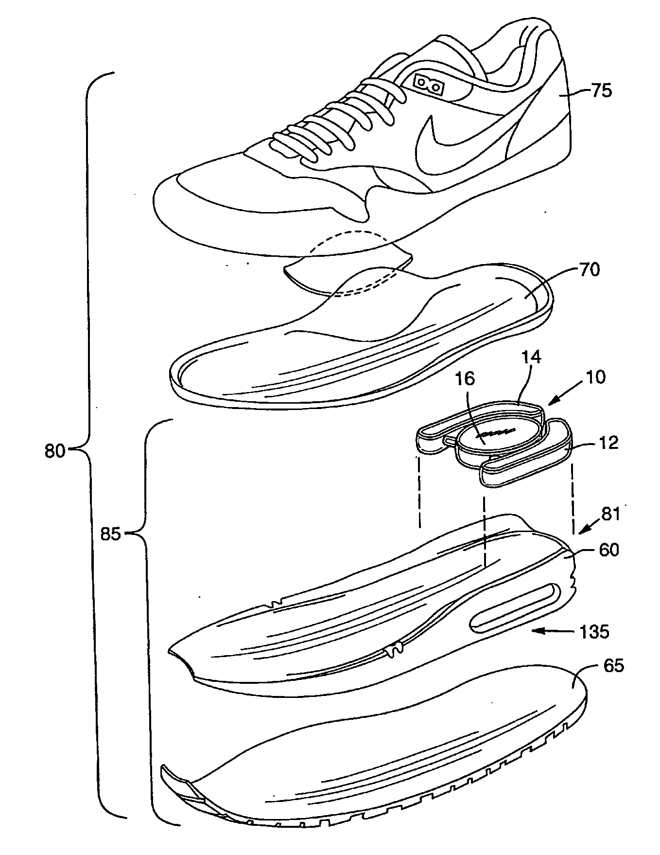 Variable support footwear using electrorheological or magnetorheological fluids