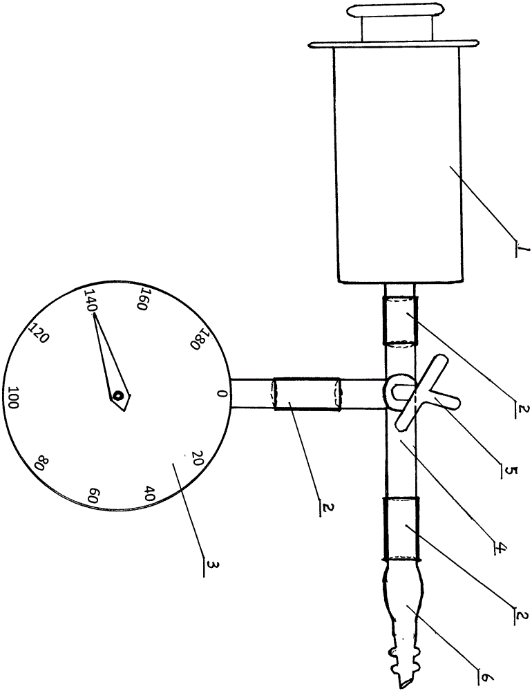 Water-filling pressure device for saphenous vein bypass graft (SVBG) leakage detection