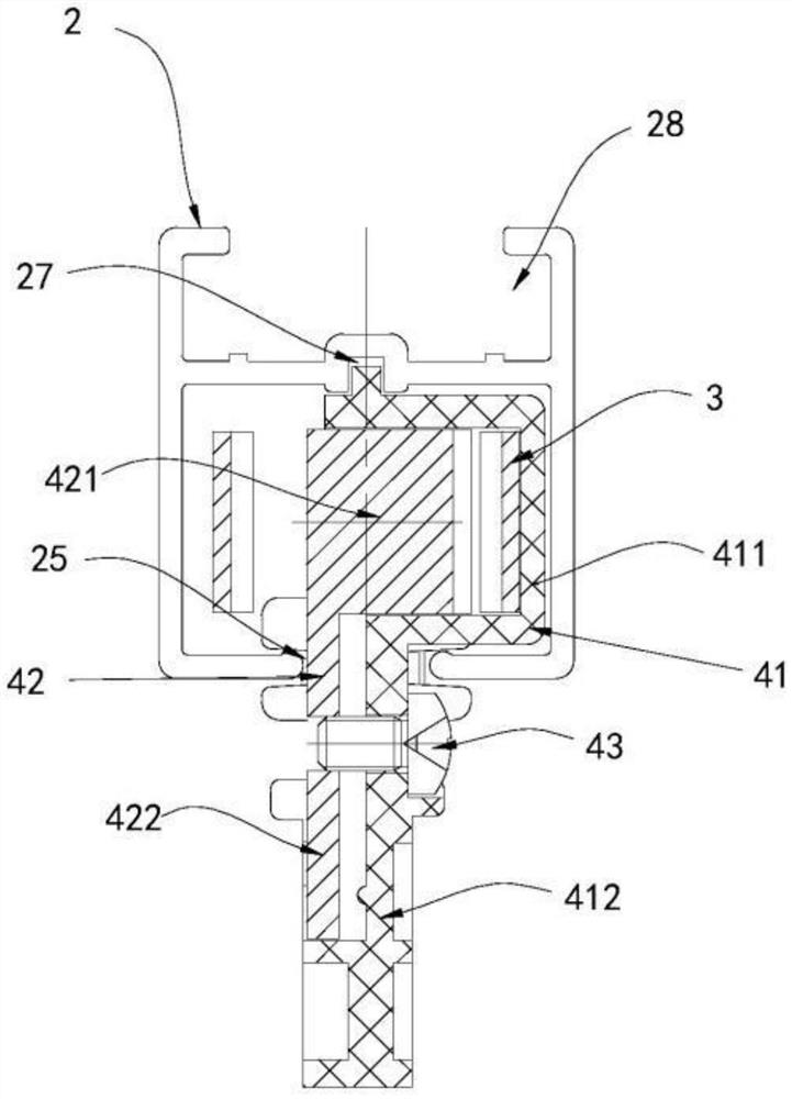 Curtain pulley mechanism and curtain guide rail capable of being telescopically adjusted