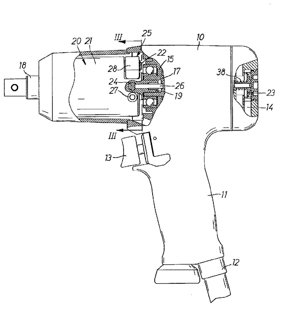 Pneumatic torque pulse wrench with step-by-step shutoff