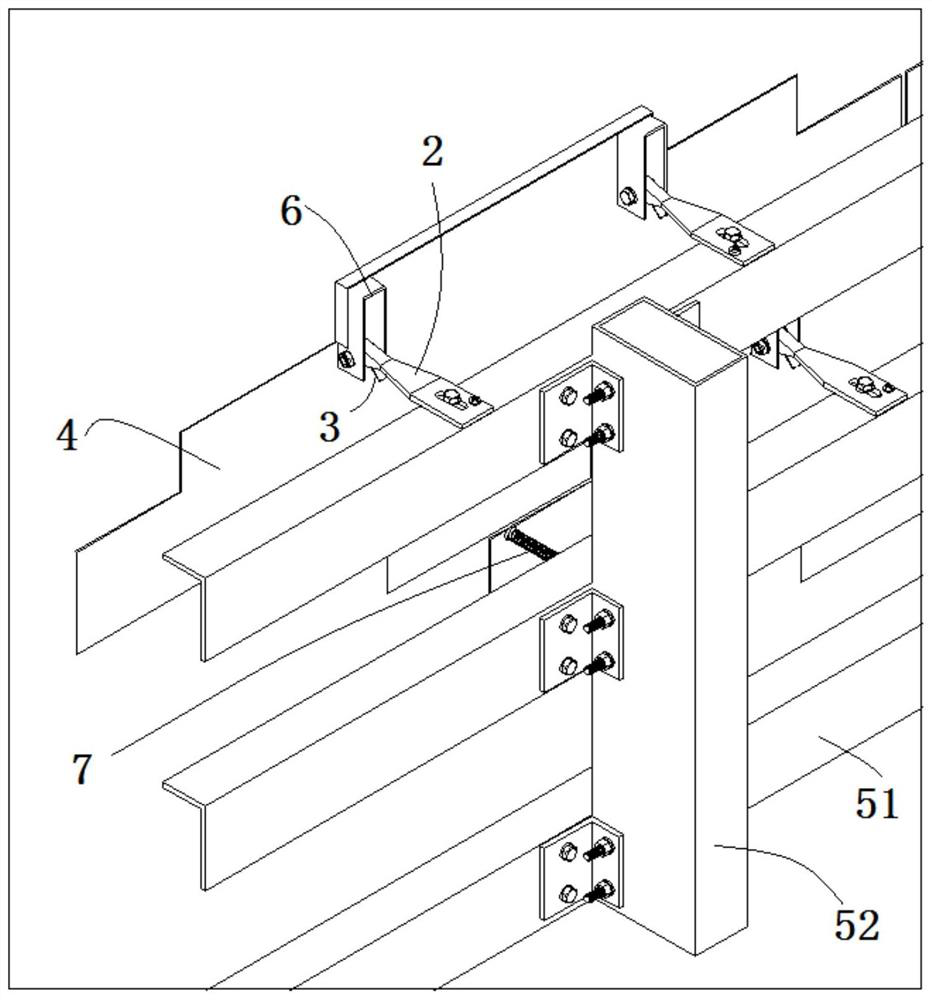 Pneumatic scale curtain wall mounting structure