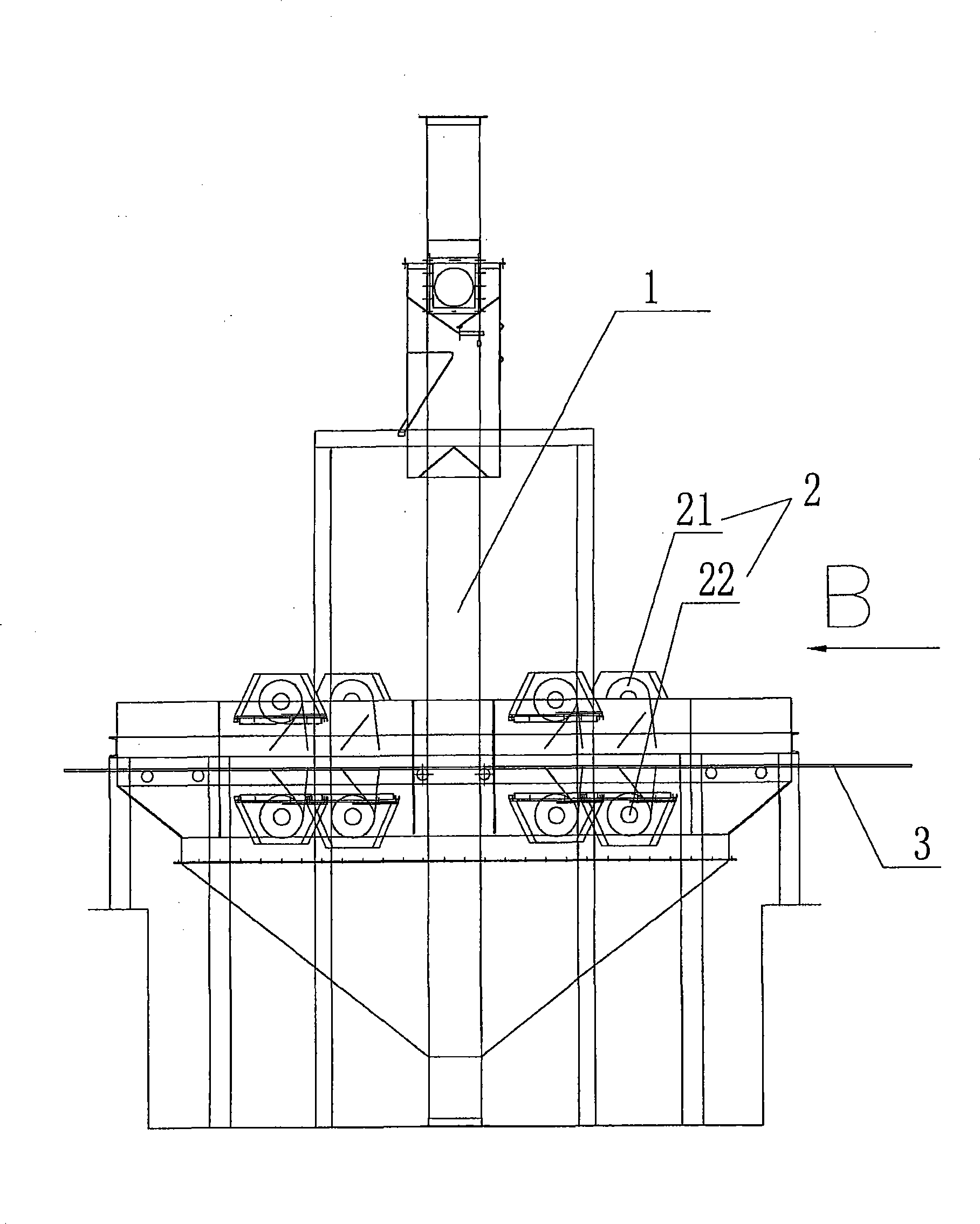 Method for processing bottom cross beam or bottom side beam of container and system for producing the same
