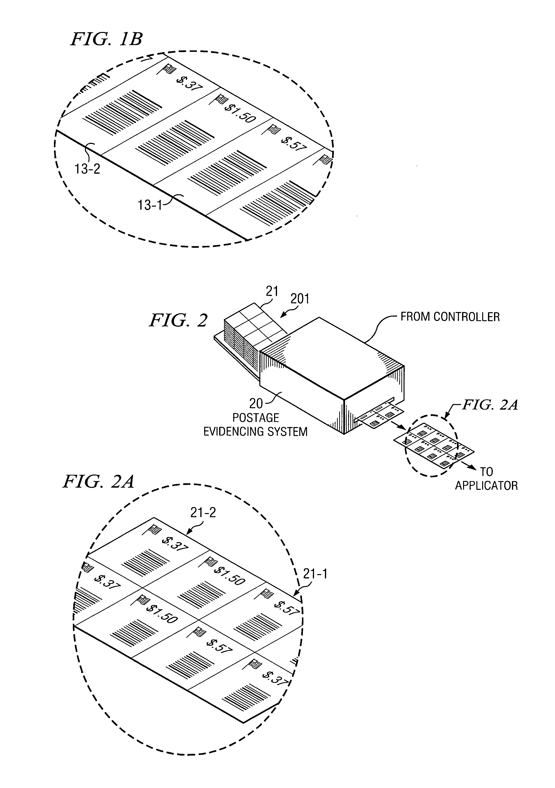 System and method for printing an application of dynamically valued indicia