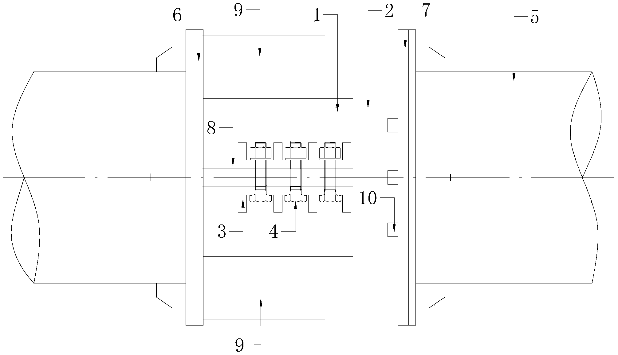 Hoop type adjustable head used for inner support of foundation pit engineering and construction method thereof