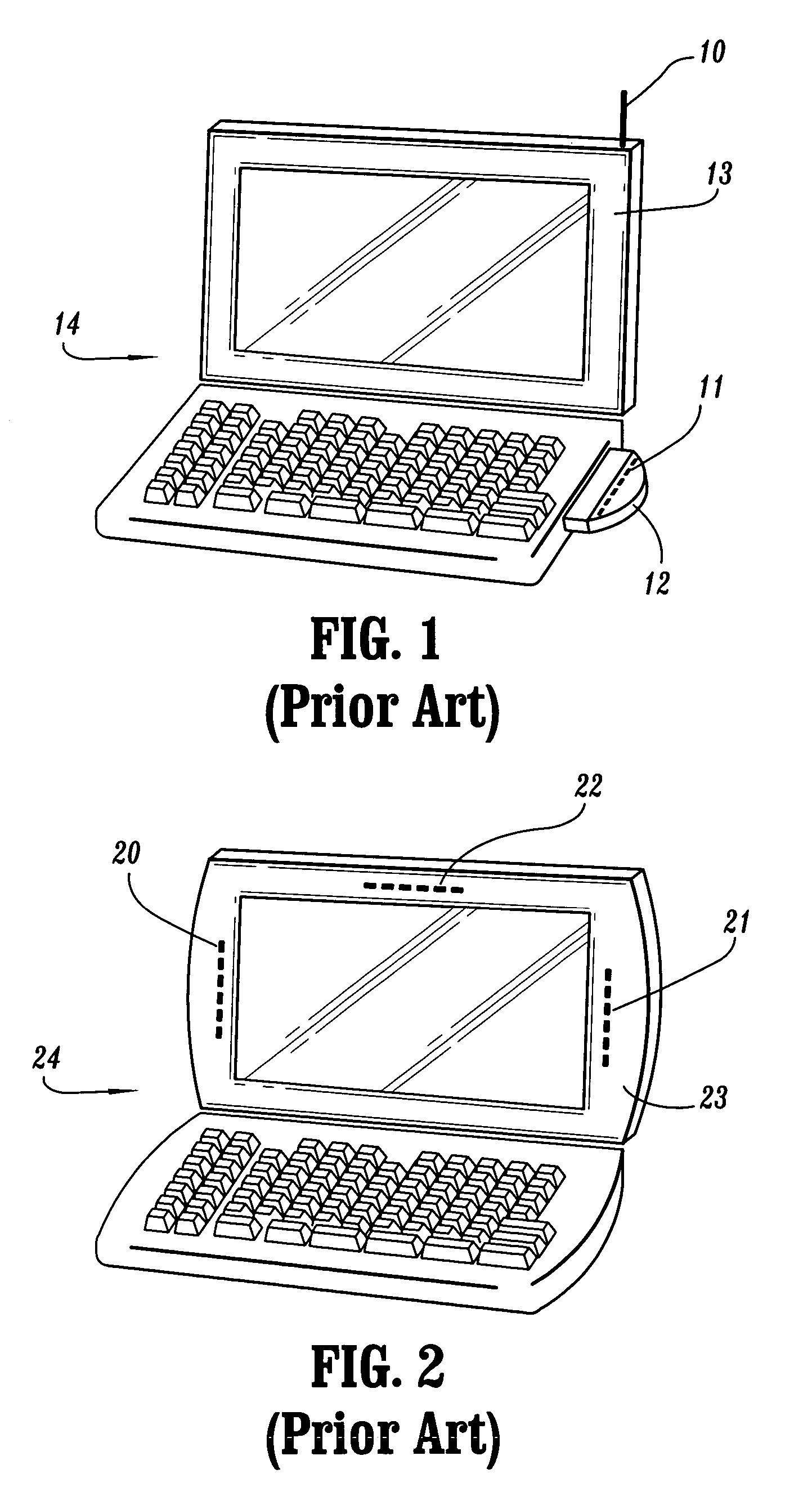 Antennas encapsulated within plastic display covers of computing devices