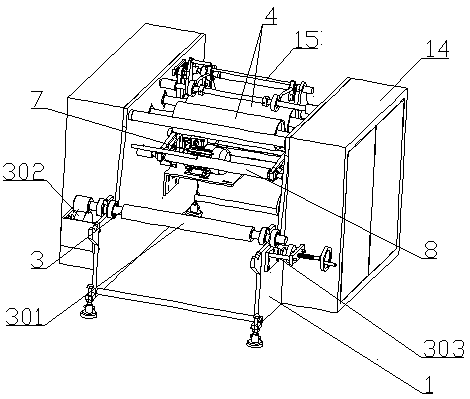 Manual three-station rewinding machine