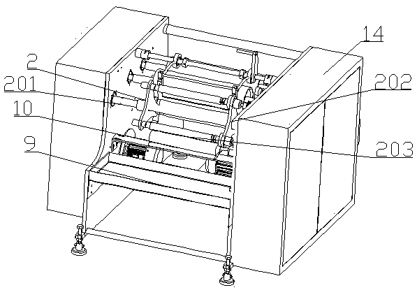 Manual three-station rewinding machine