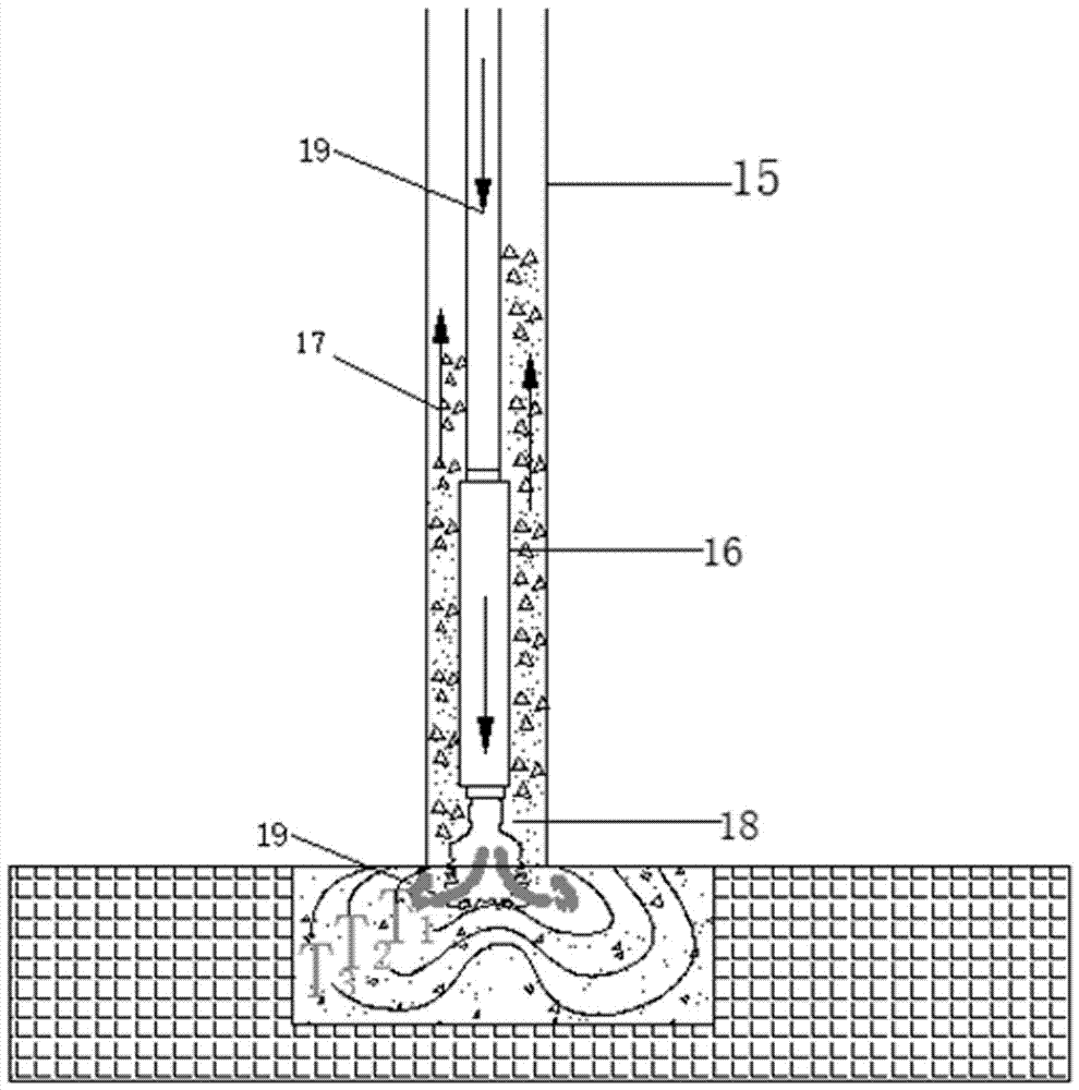 A drilling method using dry ice drilling fluid to assist rock breaking