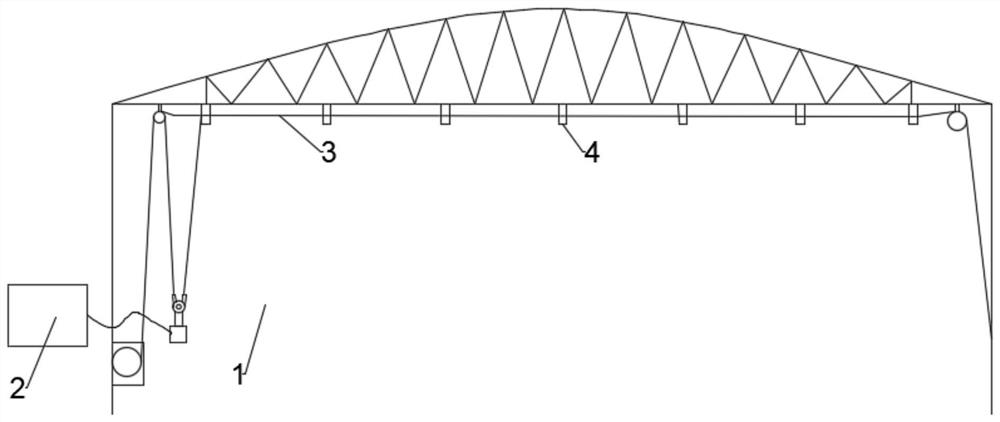 Intelligent coal inventory system capable of walking on steel cable in coal shed to measure volume through aerial photography