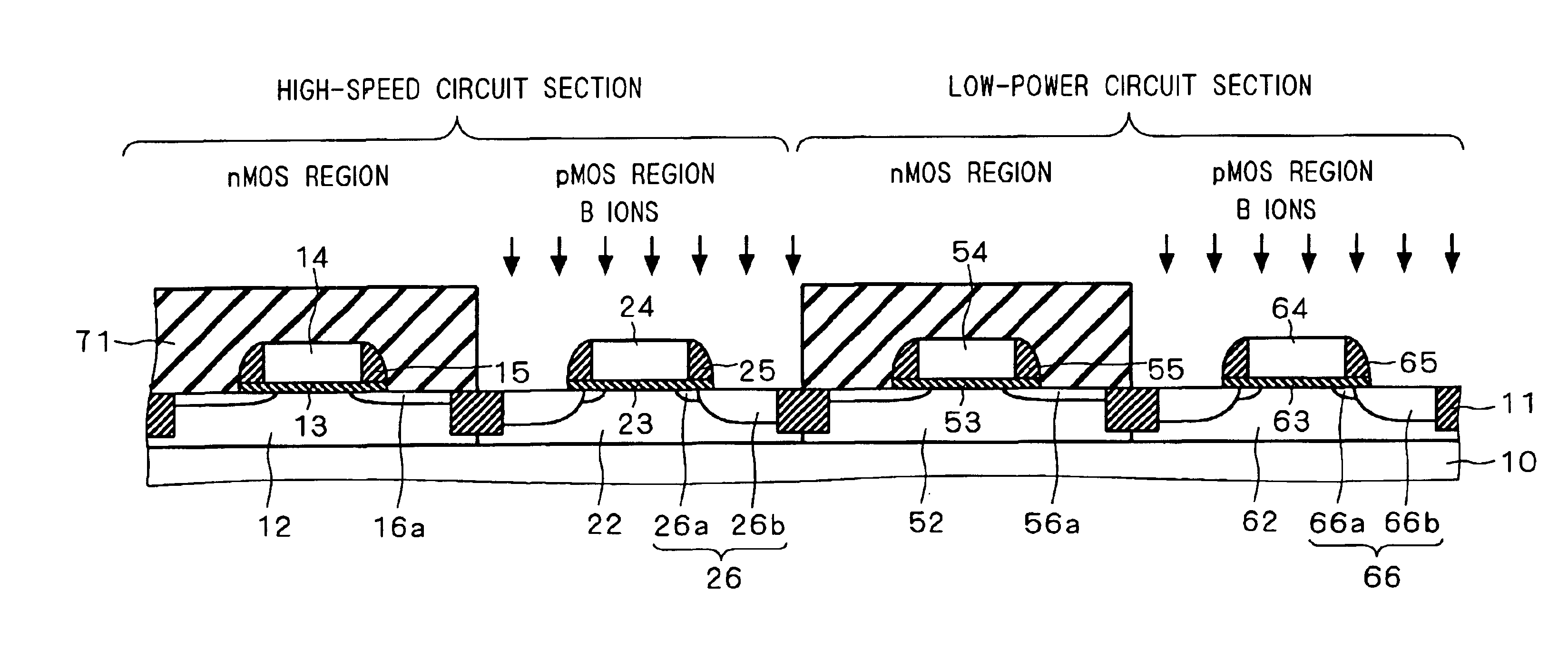 Semiconductor device including gate electrode for applying tensile stress to silicon substrate, and method of manufacturing the same