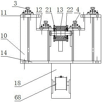 A sliding block oil film lubrication structure and its section steel drawing car