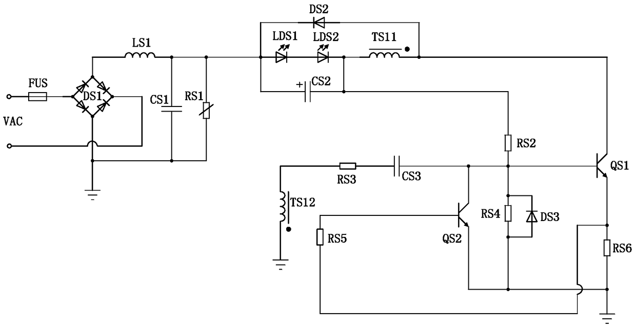 A buck type light emitting diode circuit