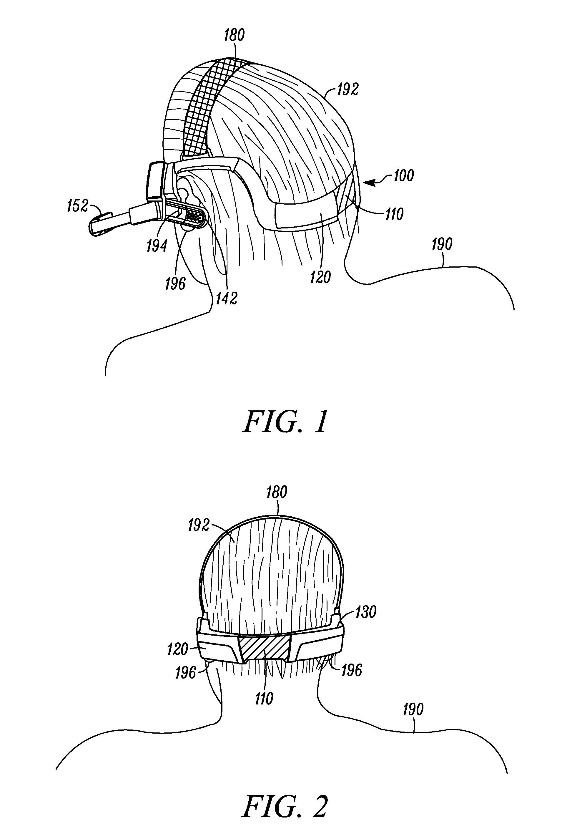 Mounting device couplable to a human head