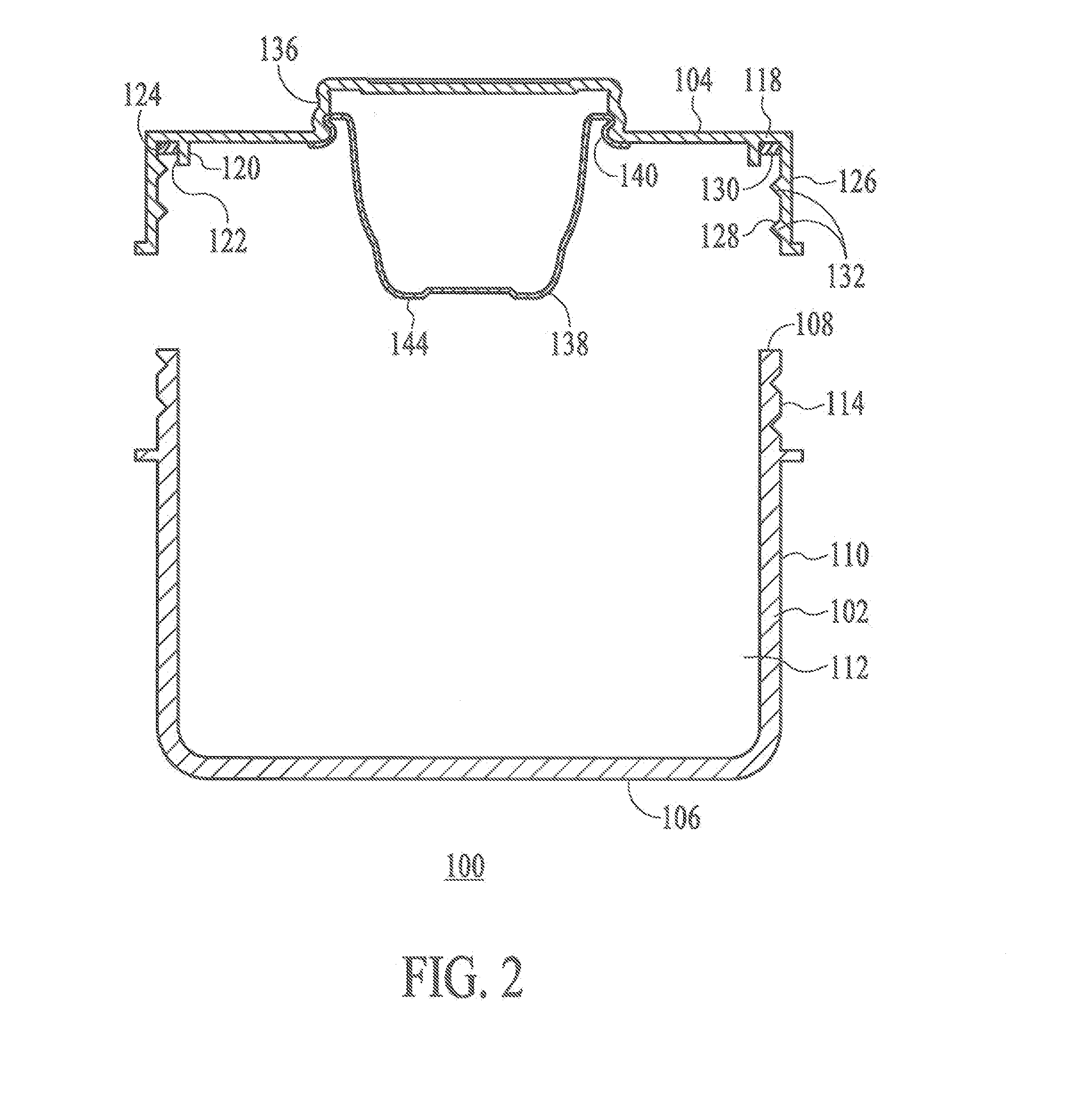 Storage device having a cover fitting inner and outer containers