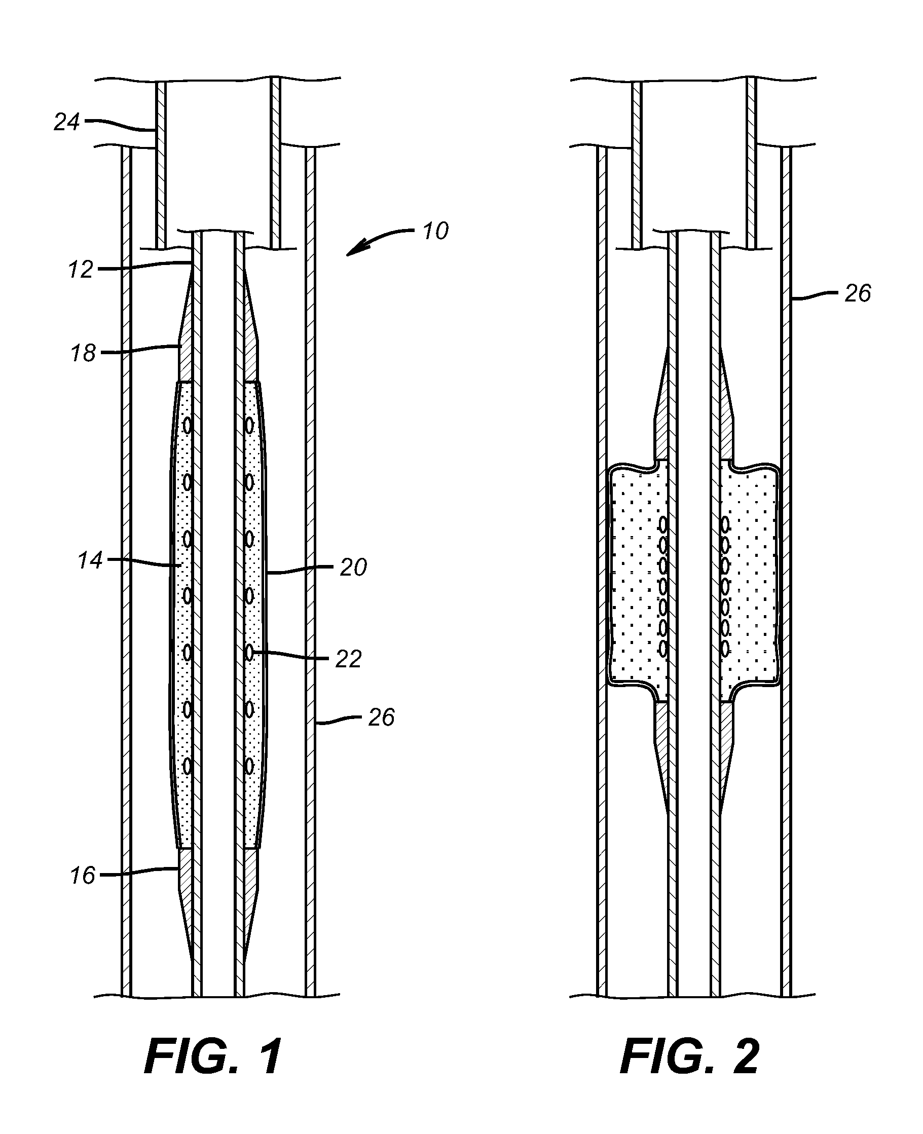 Packer sealing element with shape memory material and associated method