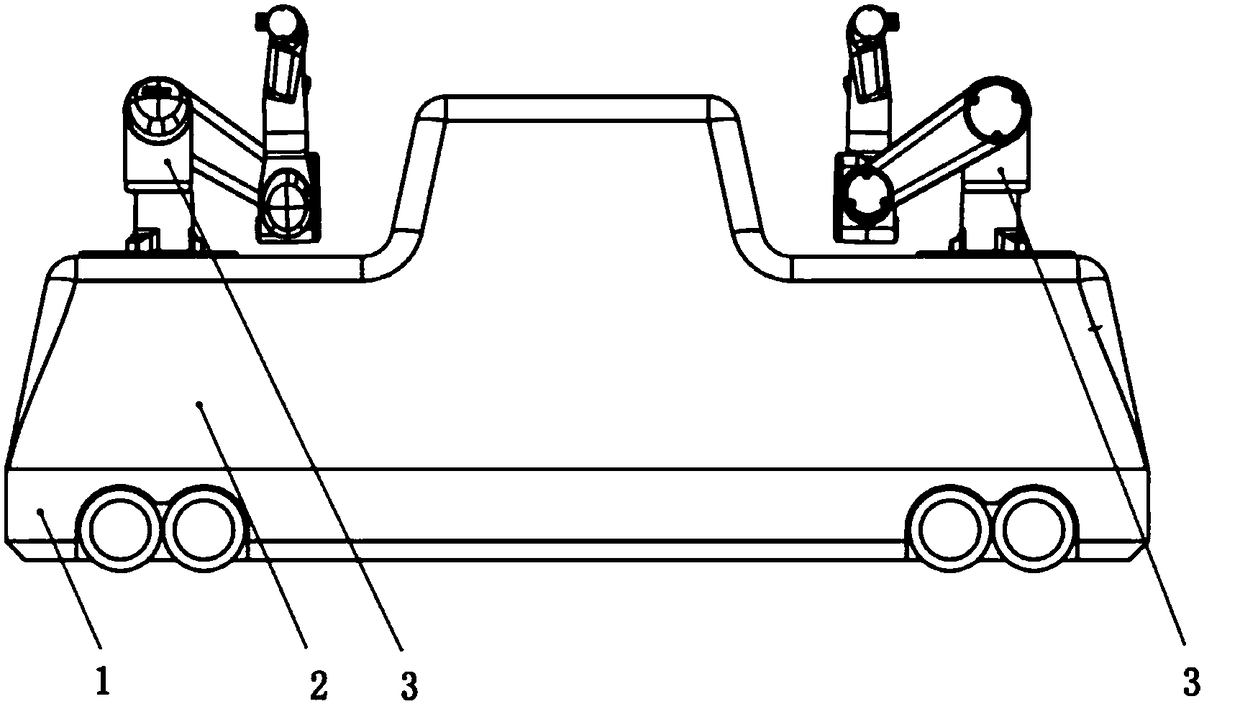 Rail vehicle bottom cleaning equipment