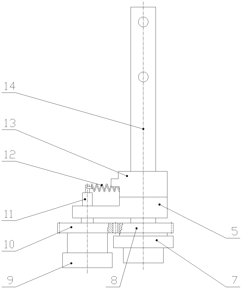 Shuttle pushing mechanism of small-cam circular weaving machine