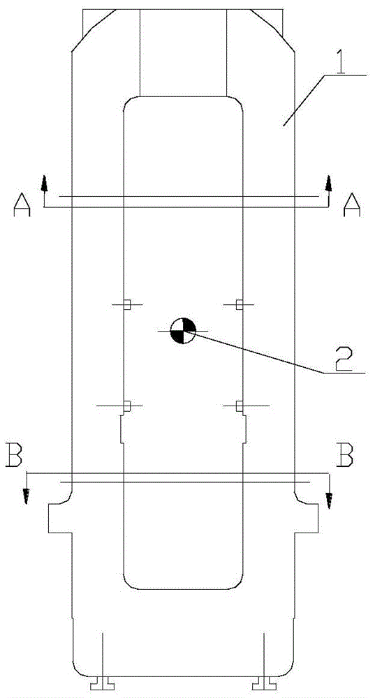 A sideways turning method of a large flat frame type workpiece