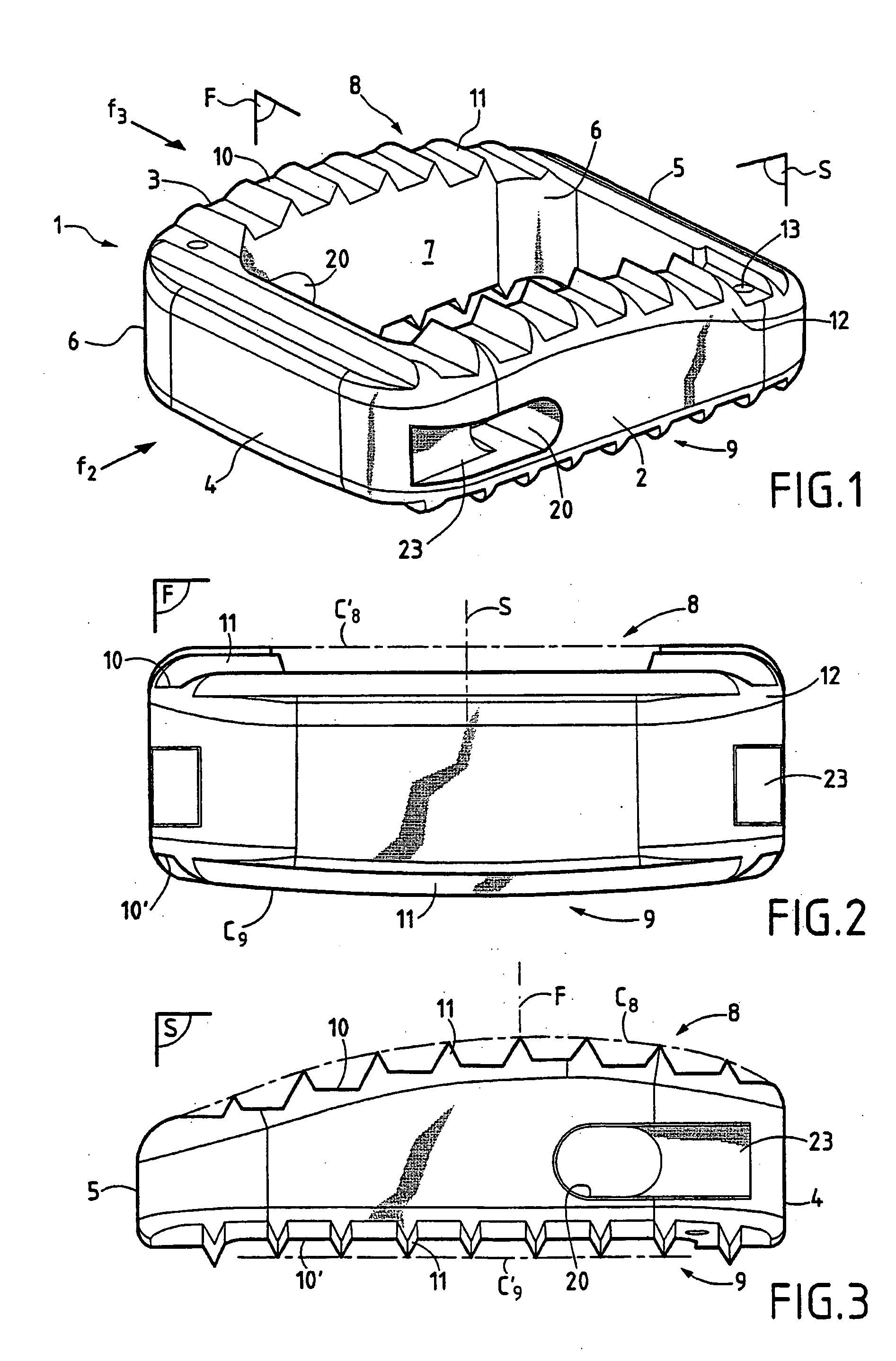 Anatomical interbody implant and gripper for same