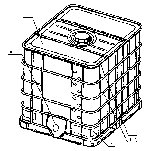 Middle-size bulk container with high safety
