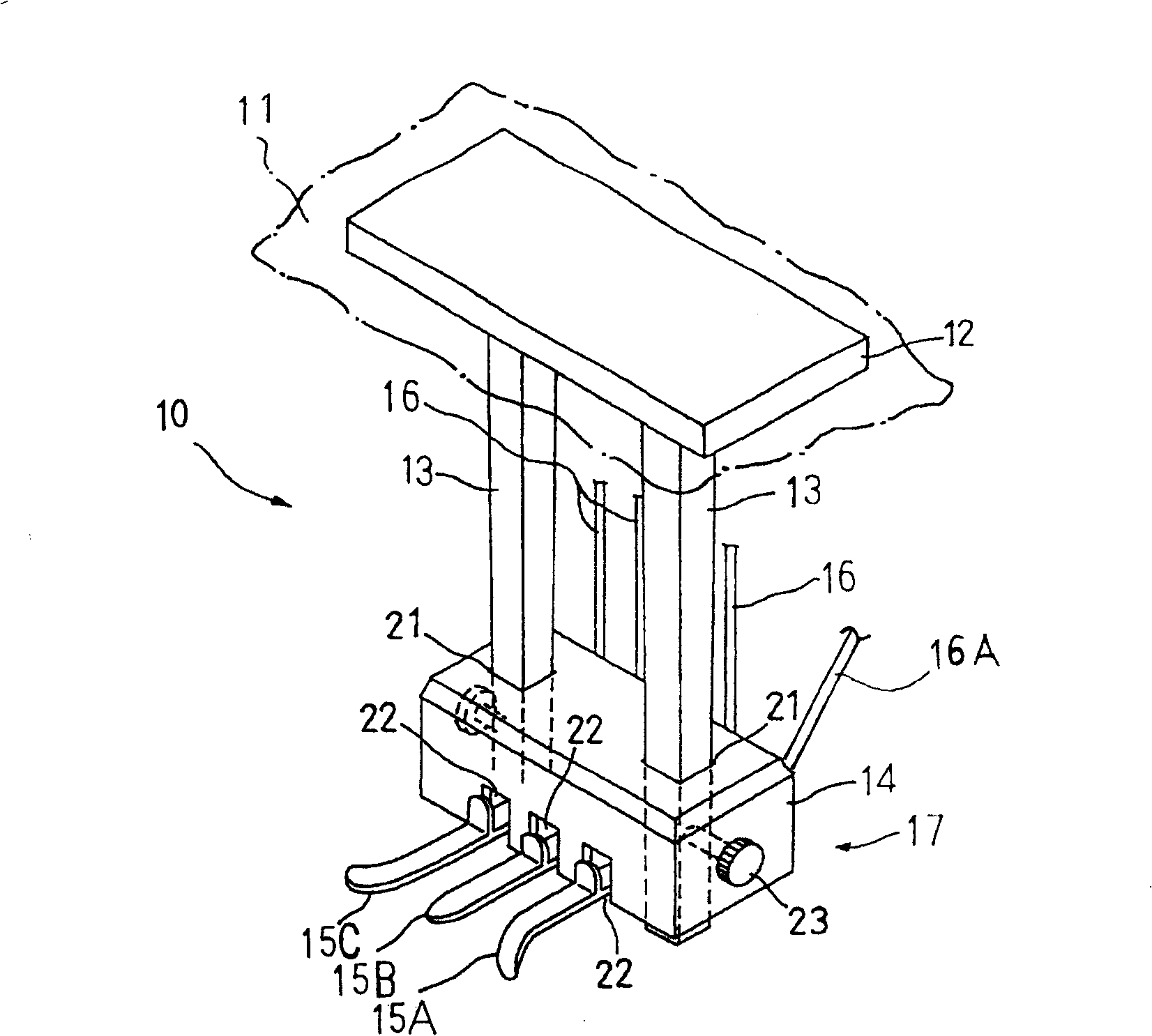 Keyobard musical instrument with height-controllable pedal