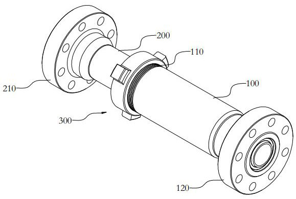 Telescopic wellhead connecting device